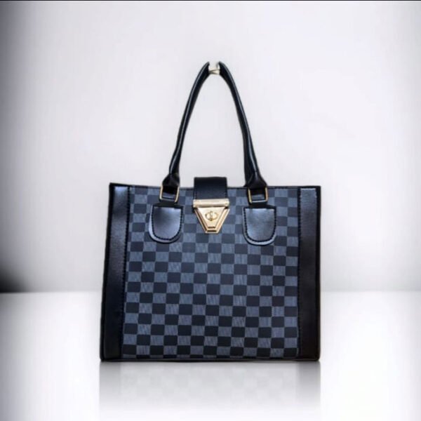 Checkerboard Tote | Stylish chess designe handbag | bags - Image 4