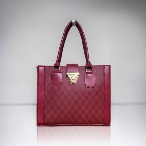 Checkerboard Tote | Stylish chess designe handbag | bags - Image 5